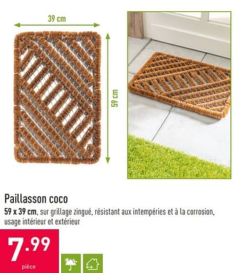 Promotions Paillasson coco - Produit maison - Aldi - Valide de 17/04/2021 à 23/04/2021 chez Aldi