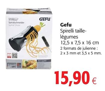 Promotions Gefu spirelli taillelégumes - Gefu - Valide de 07/04/2021 à 20/04/2021 chez Colruyt