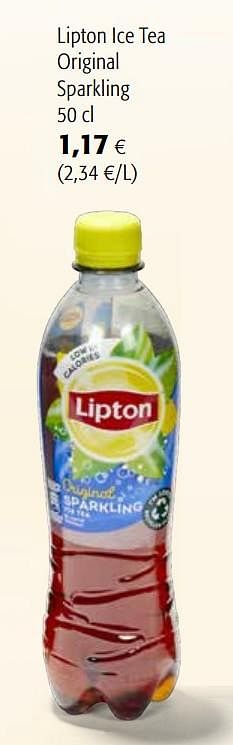 Promoties Lipton ice tea original sparkling - Lipton - Geldig van 07/04/2021 tot 20/04/2021 bij Colruyt