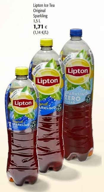 Promoties Lipton ice tea original sparkling - Lipton - Geldig van 07/04/2021 tot 20/04/2021 bij Colruyt