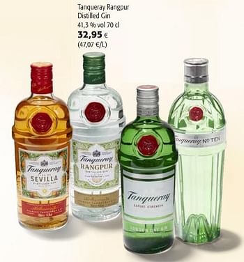 Promoties Tanqueray rangpur distilled gin - Tanqueray - Geldig van 07/04/2021 tot 20/04/2021 bij Colruyt