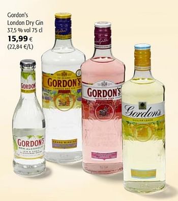 Promoties Gordon`s london dry gin - Gordon's - Geldig van 07/04/2021 tot 20/04/2021 bij Colruyt
