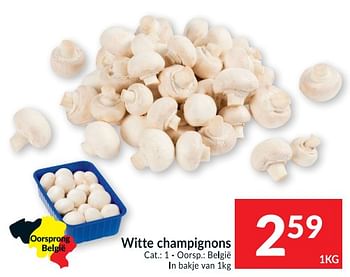 Promoties Witte champignons - Huismerk - Intermarche - Geldig van 13/04/2021 tot 18/04/2021 bij Intermarche