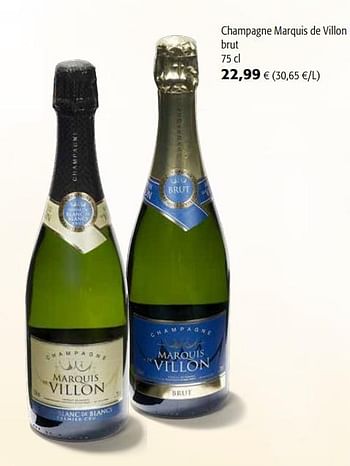 Promoties Champagne marquis de villon brut - Marquis De Villon - Geldig van 07/04/2021 tot 20/04/2021 bij Colruyt