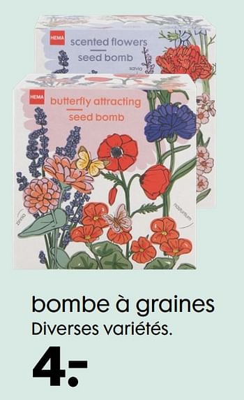 Promotions Bombe à graines - Produit maison - Hema - Valide de 07/04/2021 à 27/04/2021 chez Hema