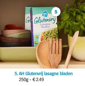 Promotions Ah glutenvrij lasagne bladen - Produit Maison - Albert Heijn - Valide de 08/04/2021 à 05/05/2021 chez Albert Heijn