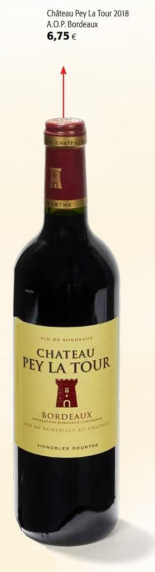 Promoties Château pey la tour 2018 a.o.p. bordeaux - Rode wijnen - Geldig van 07/04/2021 tot 20/04/2021 bij Colruyt