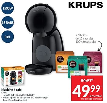 Promotions Machine à café krups - Krups - Valide de 13/04/2021 à 18/04/2021 chez Intermarche