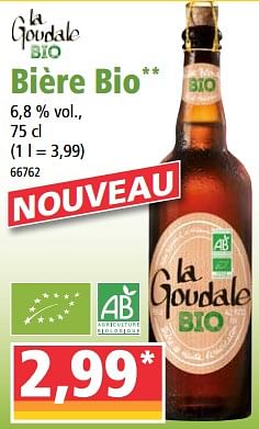 Promotions Bière bio - Brasserie de Goudale - Valide de 14/04/2021 à 21/04/2021 chez Norma