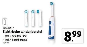 Promoties Elektrische tandenborstel - NEVADENT - Geldig van 19/04/2021 tot 24/04/2021 bij Lidl