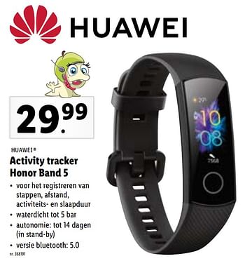 Promoties Huawei activity tracker honor band 5 - Huawei - Geldig van 19/04/2021 tot 24/04/2021 bij Lidl