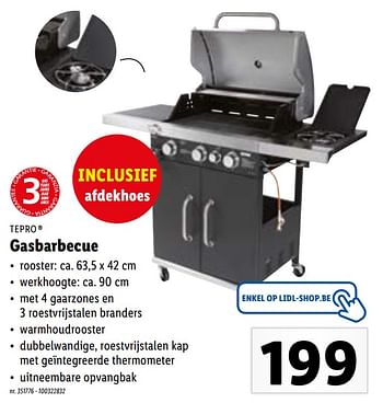 Promoties Gasbarbecue - Tepro - Geldig van 19/04/2021 tot 24/04/2021 bij Lidl