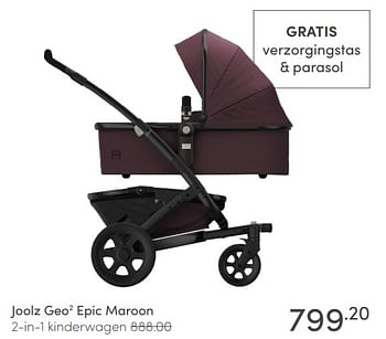 Promoties Joolz geo2 epic maroon 2-in-1 kinderwagen - Joolz - Geldig van 11/04/2021 tot 17/04/2021 bij Baby & Tiener Megastore
