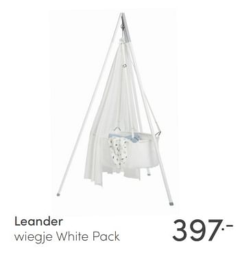 Promoties Leander wiegje white pack - Leander - Geldig van 11/04/2021 tot 17/04/2021 bij Baby & Tiener Megastore