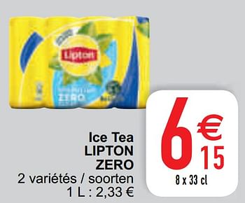 Promoties Ice tea lipton zero - Lipton - Geldig van 13/04/2021 tot 19/04/2021 bij Cora