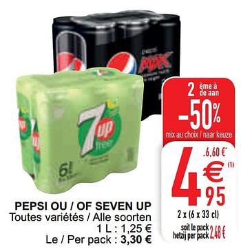 Promoties Pepsi ou - of seven up - Huismerk - Cora - Geldig van 13/04/2021 tot 19/04/2021 bij Cora