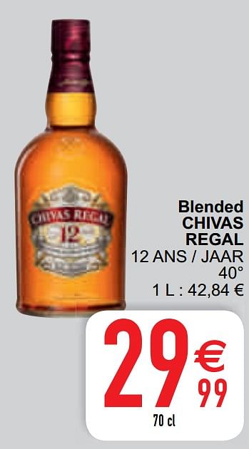 Promotions Blended chivas regal - Chivas Regal - Valide de 13/04/2021 à 19/04/2021 chez Cora