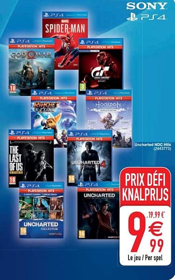 Promotions Uncharted ndc hits - Naughty Dog - Valide de 13/04/2021 à 26/04/2021 chez Cora