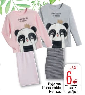 Promotions Pyjama - Produit maison - Cora - Valide de 13/04/2021 à 26/04/2021 chez Cora