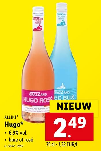 Promoties Hugo - Allini - Geldig van 19/04/2021 tot 24/04/2021 bij Lidl