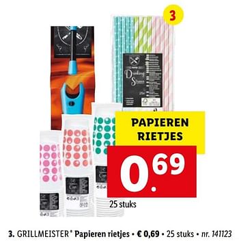 Promoties Papieren rietjes - Grill Meister - Geldig van 19/04/2021 tot 24/04/2021 bij Lidl
