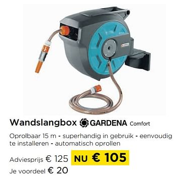 Promoties Wandslangbox gardena comfort - Gardena - Geldig van 01/04/2021 tot 30/04/2021 bij Molecule
