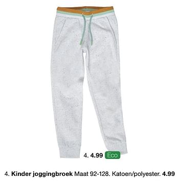 Promoties Kinder joggingbroek - Huismerk - Zeeman  - Geldig van 10/04/2021 tot 23/04/2021 bij Zeeman