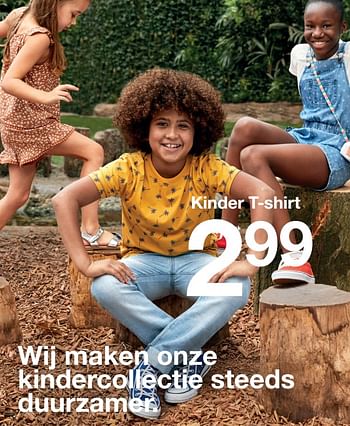 Promotions Kinder t-shirt - Produit maison - Zeeman  - Valide de 10/04/2021 à 23/04/2021 chez Zeeman