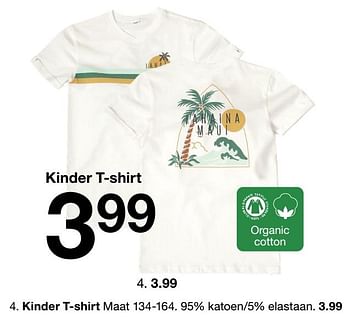 Promoties Kinder t-shirt - Huismerk - Zeeman  - Geldig van 10/04/2021 tot 23/04/2021 bij Zeeman