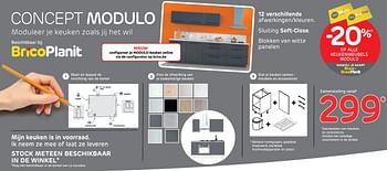 Promoties Concept modulo moduleer je keuken zoals jij het wil - Huismerk - Brico - Geldig van 14/04/2021 tot 26/04/2021 bij Brico