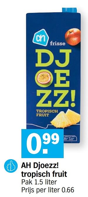 Promoties Ah djoezz! tropisch fruit - Huismerk - Albert Heijn - Geldig van 12/04/2021 tot 18/04/2021 bij Albert Heijn