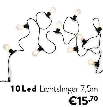 Promoties 10 led lichtslinger - Huismerk - Ygo - Geldig van 12/04/2021 tot 30/04/2021 bij Ygo