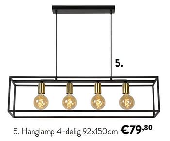 Promoties Hanglamp 4-delig - Huismerk - Ygo - Geldig van 12/04/2021 tot 30/04/2021 bij Ygo