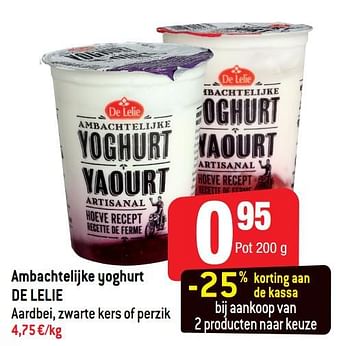Promotions Ambachtelijke yoghurt de lelie - De Lelie - Valide de 14/04/2021 à 20/04/2021 chez Smatch