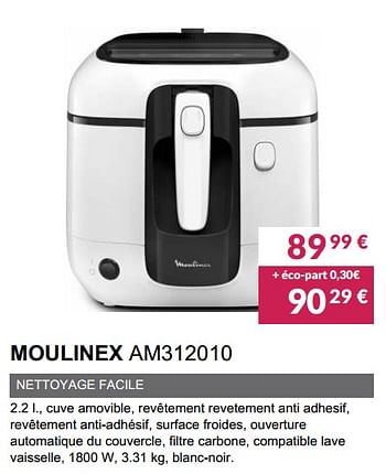 Promotions Friteuse moulinex am312010 - Moulinex - Valide de 28/02/2021 à 30/09/2021 chez Copra