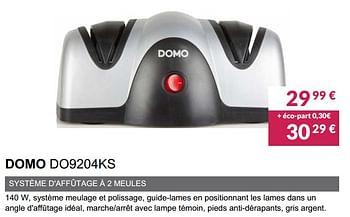 Promoties Aiguiseur de couteaux domo do9204ks - Domo elektro - Geldig van 28/02/2021 tot 30/09/2021 bij Copra