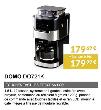 Promotions Robot cafe domo do721k - Domo elektro - Valide de 28/02/2021 à 30/09/2021 chez Copra
