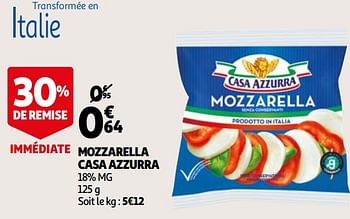 Promotions Mozzarella casa azzurra - Casa Azzurra - Valide de 14/04/2021 à 20/04/2021 chez Auchan Ronq