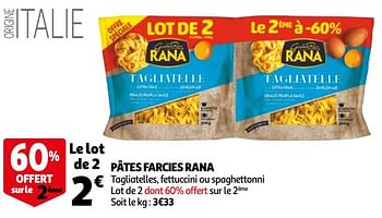 Promotions Pâtes farcies rana - Giovanni rana - Valide de 14/04/2021 à 20/04/2021 chez Auchan Ronq
