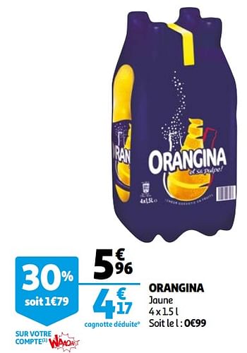 Promotions Orangina jaune - Orangina - Valide de 14/04/2021 à 20/04/2021 chez Auchan Ronq