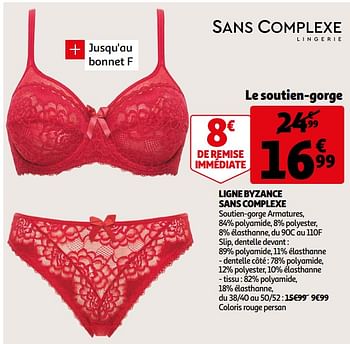 Promotions Soutien-gorge ligne byzance sans complexe - Sans Complexe - Valide de 14/04/2021 à 20/04/2021 chez Auchan Ronq