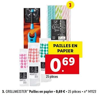 Promoties Pailles en papier - Grill Meister - Geldig van 19/04/2021 tot 24/04/2021 bij Lidl