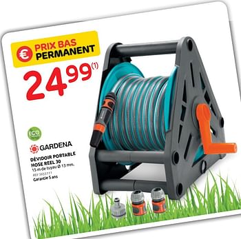Promotions Dévidoir portable hose reel 30 gardena - Gardena - Valide de 14/04/2021 à 26/04/2021 chez Brico