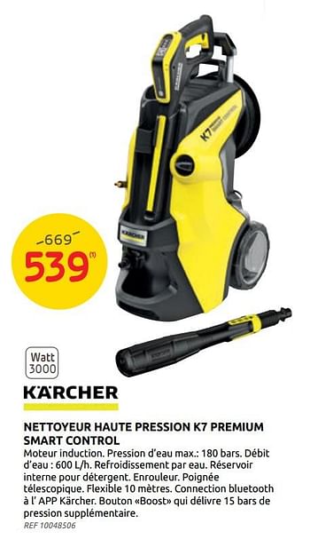 Promotions Kärcher nettoyeur haute pression k7 premium smart control - Kärcher - Valide de 14/04/2021 à 26/04/2021 chez Brico