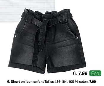 Promotions Short en jean enfant - Produit maison - Zeeman  - Valide de 10/04/2021 à 23/04/2021 chez Zeeman
