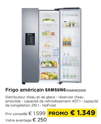 Promotions Frigo américain samsung rs68n8320s9 - Samsung - Valide de 01/04/2021 à 30/04/2021 chez Molecule