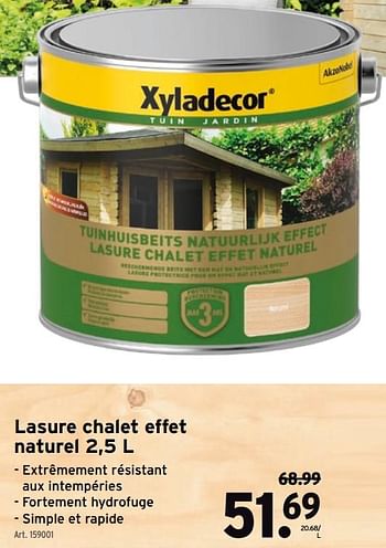 Promotions Lasure chalet effet naturel - Xyladecor - Valide de 14/04/2021 à 27/04/2021 chez Gamma