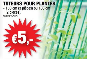 Promotions Tuteurs pour plantes - Marque inconnue - Valide de 14/04/2021 à 25/04/2021 chez Hubo
