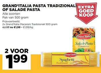 Promoties Grand`italia macaroni tradizionali - grand’italia - Geldig van 14/04/2021 tot 20/04/2021 bij Jumbo