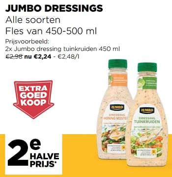 Promoties Jumbo dressing tuinkruiden - Huismerk - Jumbo - Geldig van 14/04/2021 tot 20/04/2021 bij Jumbo